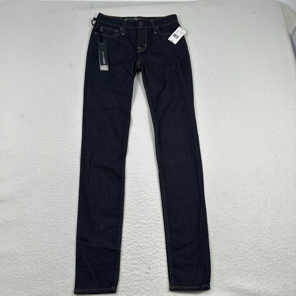 NWT Big Star Alex Mid Rise Skinny Jeans Womens 25 Dark Wash Denim Blue $98